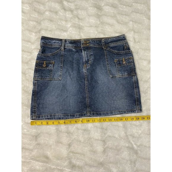 VTG LEI Skirt Denim Mini Size 32” 90s 32x15 Women's - Picture 5 of 7
